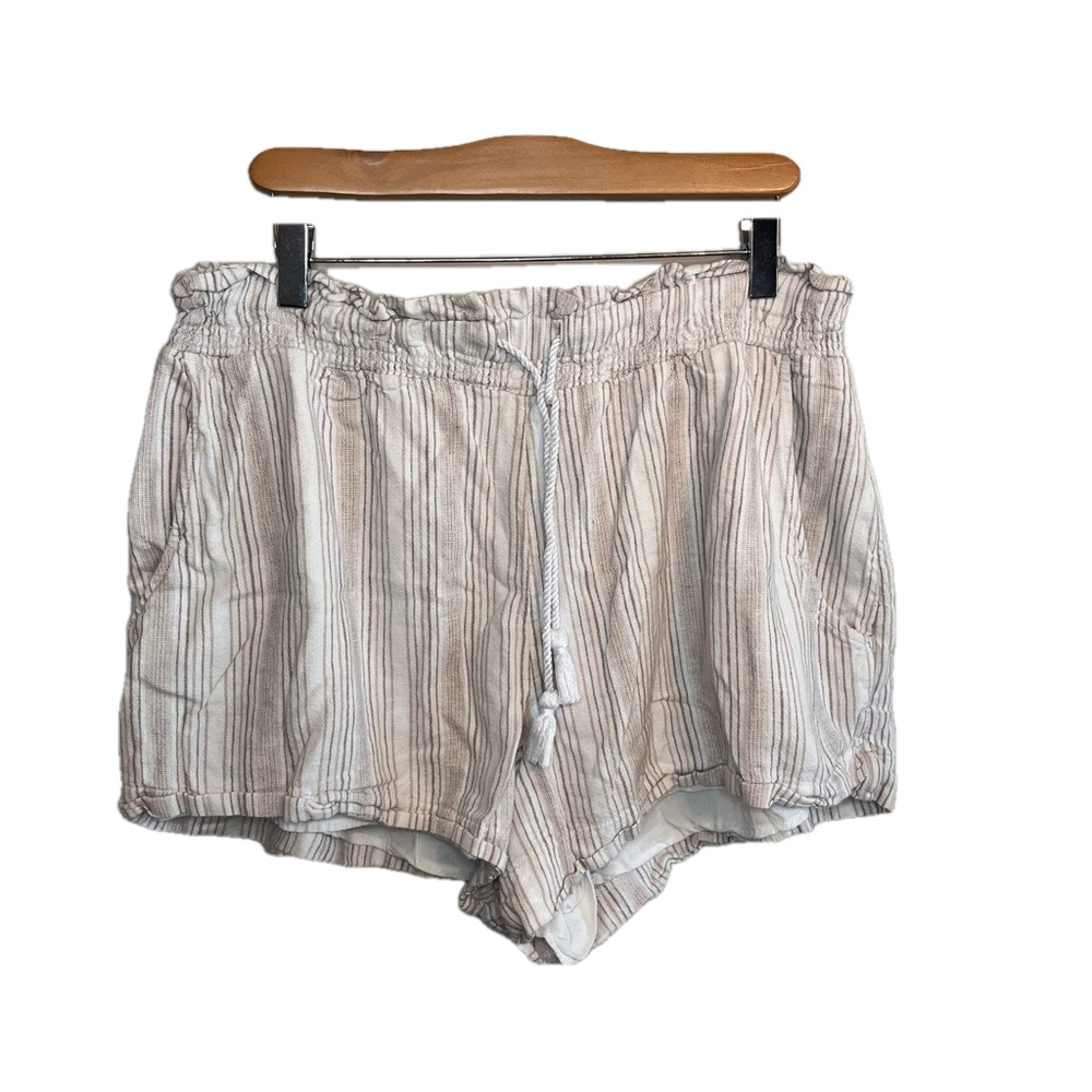 Abercrombie & Fitch Striped Linen Blend Shorts XL